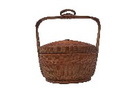 竹編扁圓髹漆小謝籃藏品圖，第2張