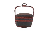 竹編扁圓髹漆小謝籃藏品圖，第1張