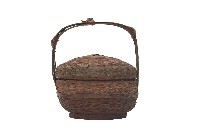 竹編扁圓有蓋小謝籃藏品圖，第1張