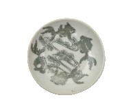 墨彩金魚水波紋盤藏品圖，第1張