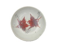 彩繪楓葉紋盤藏品圖，第1張