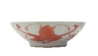 紅彩螃蟹紋碗藏品圖，第2張