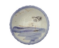 青花彩繪寫意山水紋花口碗藏品圖，第2張