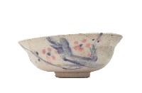 青花彩繪櫻花紋折沿大碗藏品圖，第1張