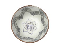 青花線紋福字紋碗藏品圖，第2張