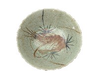 彩繪蝦紋菱花口大碗藏品圖，第2張