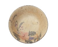 彩繪黃地折枝花卉紋大碗藏品圖，第1張