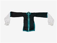 黑色藍邊素面戲服藏品圖，第1張