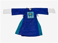 藍色方框長擺戲服藏品圖，第1張