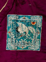 紫色白鶴繡花長擺戲服藏品圖，第3張