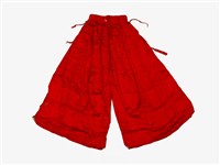 紅色素面裙樣戲服藏品圖，第1張