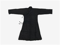 黑色素面長擺戲服藏品圖，第1張