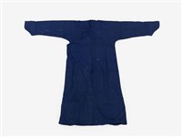 藍色素面長擺戲服藏品圖，第1張