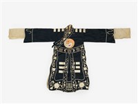 黑色太極八卦長擺戲服藏品圖，第1張