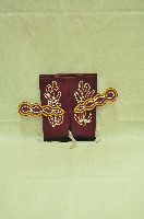 河南戲服暗紅色道具帽藏品圖，第2張