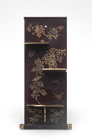 花鳥描金繪漆掛飾軸形板藏品圖，第1張