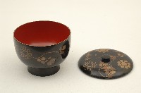 木胎圓形黑漆地飯蓋桶藏品圖，第2張