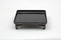木胎正方丸角黑漆地蒔繪膳盤藏品圖，第1張