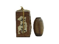 褐釉橢圓長型小型陶罐（有盒收納。兩件）藏品圖，第2張
