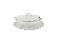 白瓷帶蓋湯碗．盤藏品圖，第1張