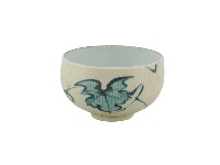 白地綠釉荷葉紋瓷杯藏品圖，第1張