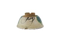 白地彩繪花草紋陶碗藏品圖，第2張