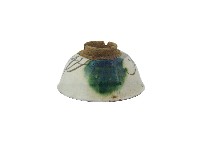 白地彩繪花草紋陶碗藏品圖，第2張