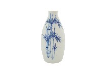 青花古仙款竹林紋窄口瓶藏品圖，第1張