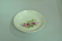 白地印花彩繪折枝玫瑰紋瓷碟藏品圖，第1張