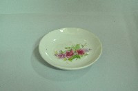 白地印花彩繪折枝玫瑰紋瓷碟藏品圖，第1張