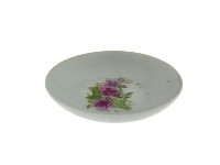 白地印花彩繪折枝玫瑰紋瓷碟藏品圖，第1張