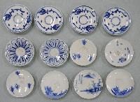 青花雙鳳紋碟、青花四方碟、青花圓碟（多組）藏品圖，第5張