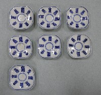 青花雙鳳紋碟、青花四方碟、青花圓碟（多組）藏品圖，第8張