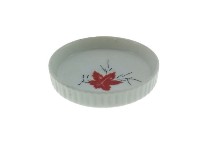 彩繪楓葉紋輪花形折腰瓷碟(多組)藏品圖，第7張