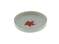 彩繪楓葉紋輪花形折腰瓷碟(多組)藏品圖，第9張