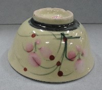 青花青線瓷碗(兩件)、彩繪寫意花卉紋瓷碗（多組）藏品圖，第3張