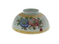 金口彩繪印紋折枝花卉紋瓷碗（多組）藏品圖，第2張