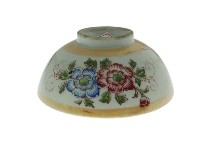 金口彩繪印紋折枝花卉紋瓷碗（多組）藏品圖，第10張