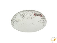 幾何形裝飾紋透明玻璃碟(多組)藏品圖，第2張