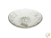 幾何形裝飾紋透明玻璃碟(多組)藏品圖，第3張