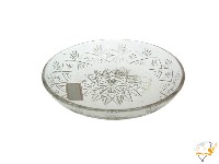 幾何形裝飾紋透明玻璃碟(多組)藏品圖，第5張