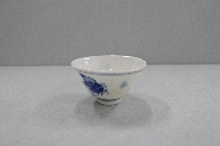 青釉彩繪印文植物紋凹口杯（多件）藏品圖，第4張