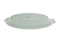 雙耳粉紅線紋橢圓形瓷盤（多組）藏品圖，第6張