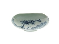 青花錦地庭院紋方型斂口碗（多組）藏品圖，第2張