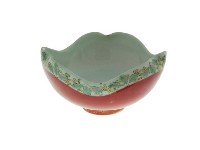 紅地五彩卷草紋花口碗（多組）藏品圖，第3張