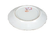 金邊花口粉彩府徽章款瓷盤藏品圖，第2張