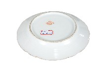金邊花口粉彩府徽章款瓷盤藏品圖，第2張