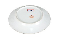 金邊花口粉彩府徽章款瓷盤藏品圖，第2張