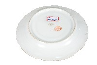 金邊花口粉彩府徽章款瓷盤藏品圖，第2張