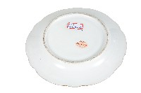 金邊花口粉彩府徽章款瓷盤藏品圖，第2張